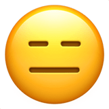 Apple design of the expressionless face emoji verson:ios 16.4