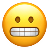 Apple design of the grimacing face emoji verson:ios 16.4