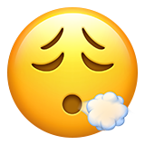 Apple design of the face exhaling emoji verson:ios 16.4
