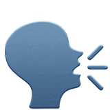 Apple Apple design of the speaking head emoji verson:ios 16.4