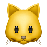 Apple design of the cat face emoji verson:ios 16.4