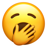 Apple design of the yawning face emoji verson:ios 16.4