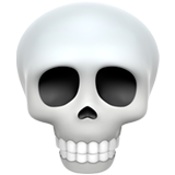 Apple design of the skull emoji verson:ios 16.4