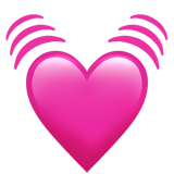 Apple design of the beating heart emoji verson:ios 16.4