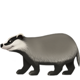 Apple design of the badger emoji verson:ios 16.4