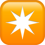 Apple design of the eight-pointed star emoji verson:ios 16.4
