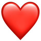 Apple design of the red heart emoji verson:ios 16.4