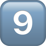 Apple design of the keycap: 9 emoji verson:ios 16.4
