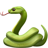 Apple design of the snake emoji verson:ios 16.4