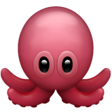 Apple design of the octopus emoji verson:ios 16.4