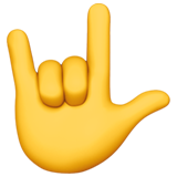 Apple design of the love-you gesture emoji verson:ios 16.4