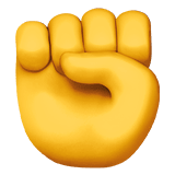 Apple design of the raised fist emoji verson:ios 16.4