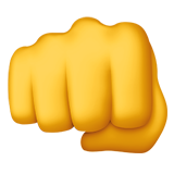 Apple design of the oncoming fist emoji verson:ios 16.4