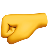Apple design of the left-facing fist emoji verson:ios 16.4