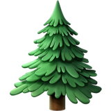 Apple design of the evergreen tree emoji verson:ios 16.4