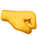 Apple design of the right-facing fist emoji verson:ios 16.4