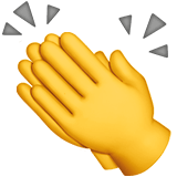 Apple design of the clapping hands emoji verson:ios 16.4