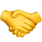 Apple design of the handshake emoji verson:ios 16.4