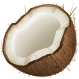 Apple design of the coconut emoji verson:ios 16.4