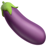 Apple Apple design of the eggplant emoji verson:ios 16.4