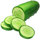 Apple design of the cucumber emoji verson:ios 16.4