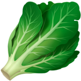 Apple design of the leafy green emoji verson:ios 16.4