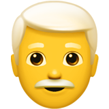 Apple design of the man: white hair emoji verson:ios 16.4