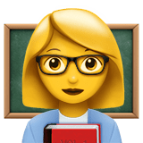 Apple Apple design of the woman teacher emoji verson:ios 16.4