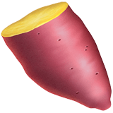 Apple design of the roasted sweet potato emoji verson:ios 16.4