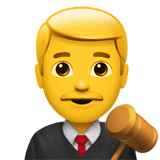Apple design of the man judge emoji verson:ios 16.4