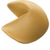 Apple design of the fortune cookie emoji verson:ios 16.4
