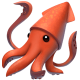 Apple design of the squid emoji verson:ios 16.4