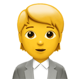 Apple design of the office worker emoji verson:ios 16.4