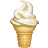 Apple Apple design of the soft ice cream emoji verson:ios 16.4