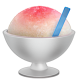 Apple design of the shaved ice emoji verson:ios 16.4