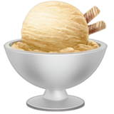 Apple design of the ice cream emoji verson:ios 16.4