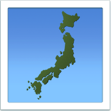 Apple design of the map of Japan emoji verson:ios 16.4