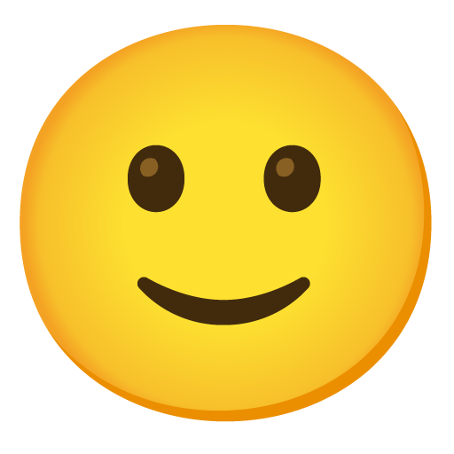 Google design of the slightly smiling face emoji verson:Noto Color Emoji 15.0