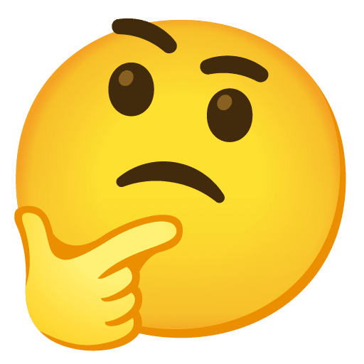 Google design of the thinking face emoji verson:Noto Color Emoji 15.0