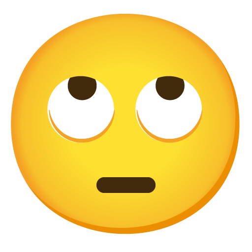 Google design of the face with rolling eyes emoji verson:Noto Color Emoji 15.0
