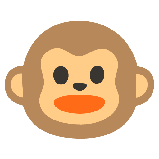 Google design of the monkey face emoji verson:Noto Color Emoji 15.0