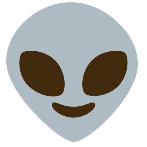 Google design of the alien emoji verson:Noto Color Emoji 15.0