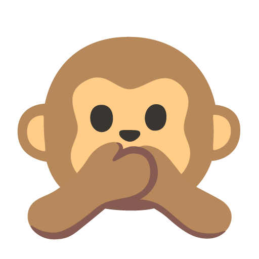 Google design of the speak-no-evil monkey emoji verson:Noto Color Emoji 15.0