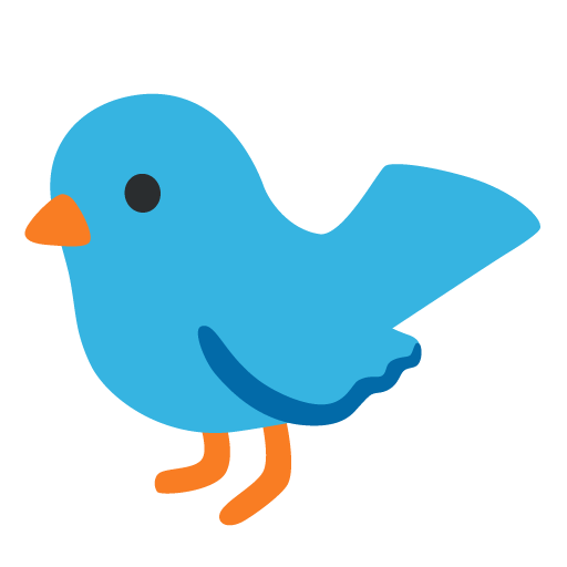 Google design of the bird emoji verson:Noto Color Emoji 15.0