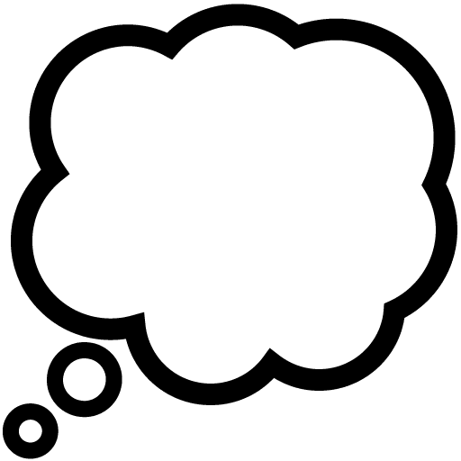 Google design of the thought balloon emoji verson:Noto Color Emoji 15.0