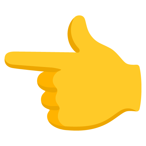 Google design of the backhand index pointing left emoji verson:Noto Color Emoji 15.0