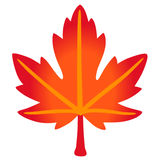 Google design of the maple leaf emoji verson:Noto Color Emoji 15.0