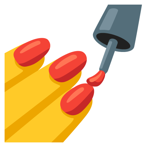 Google design of the nail polish emoji verson:Noto Color Emoji 15.0
