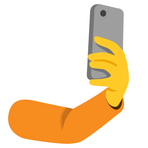 Google design of the selfie emoji verson:Noto Color Emoji 15.0