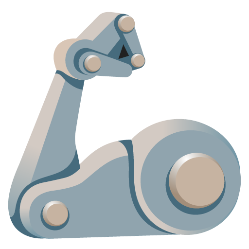 Google design of the mechanical arm emoji verson:Noto Color Emoji 15.0